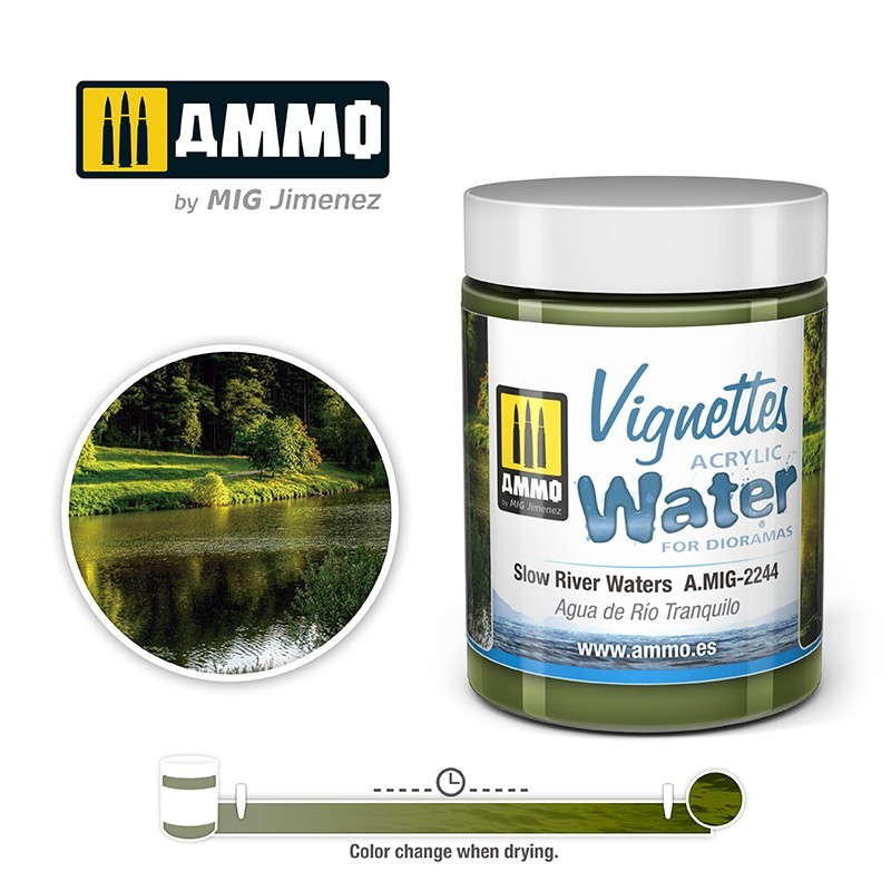 AMMO MIG 2244 Slow River Waters (100mL) - Durgun Su Yüzey Efekti