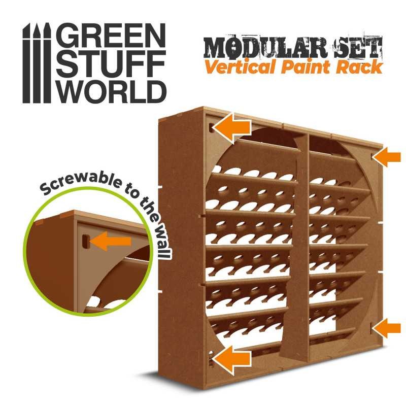 GREEN STUFF WORLD 10559 Vertical Paint Organiser 17ml - DİKEY 60'lı BOYA STANDI 17 ML