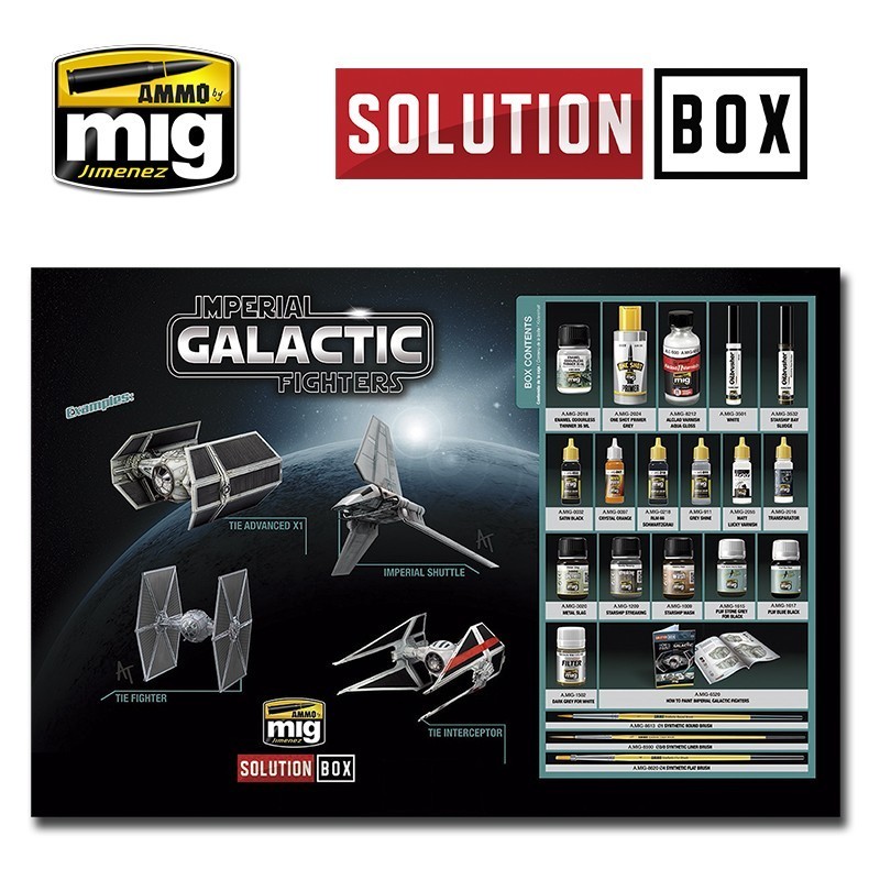 AMMO MIG 7720 SOLUTION BOX - Imperial Galactic Fighters - Galaktik İmparatorluk Çözüm Seti 