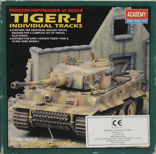 ACADEMY 1364 1/35 TIGER I INDIVIDUAL TRACKS ALMAN KAPLAN 1 TANKI PALET SETİ MAKETİ