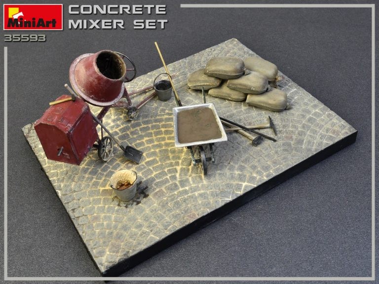 MINIART 35593 1/35 CONCRETE MIXER SET