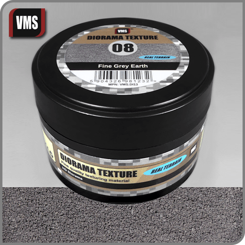 VMS Diorama Texture No. 8 Fine Grey Earth 100 ml İNCE GRİ TOPRAK DİORAMA ZEMİN MALZEMESİ