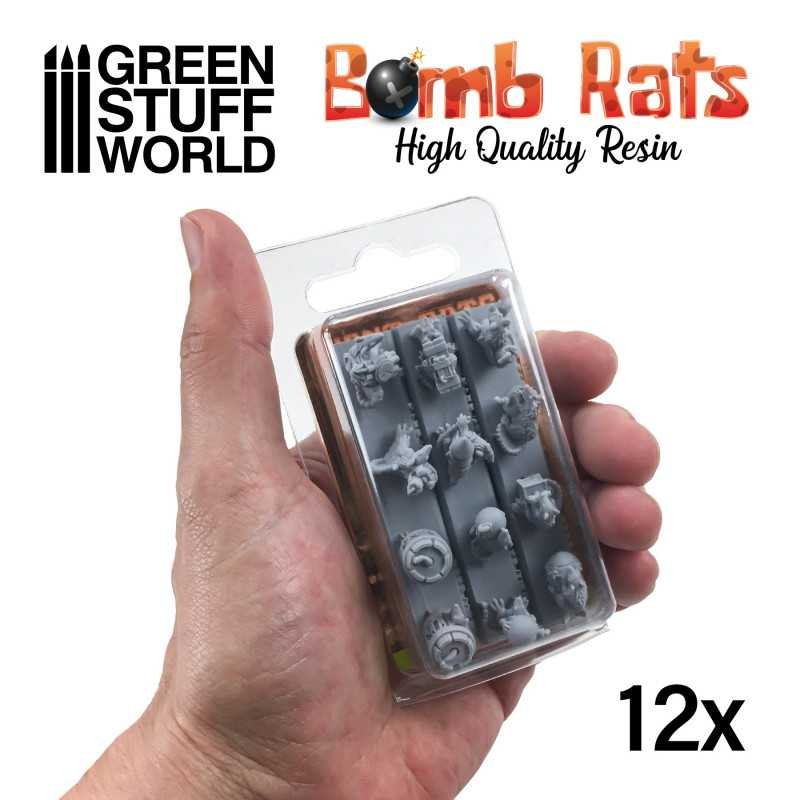 GREEN STUFF WORLD 3510 BOMB RATS Resin Set - REÇİNE BOMBACI FARELER SETİ
