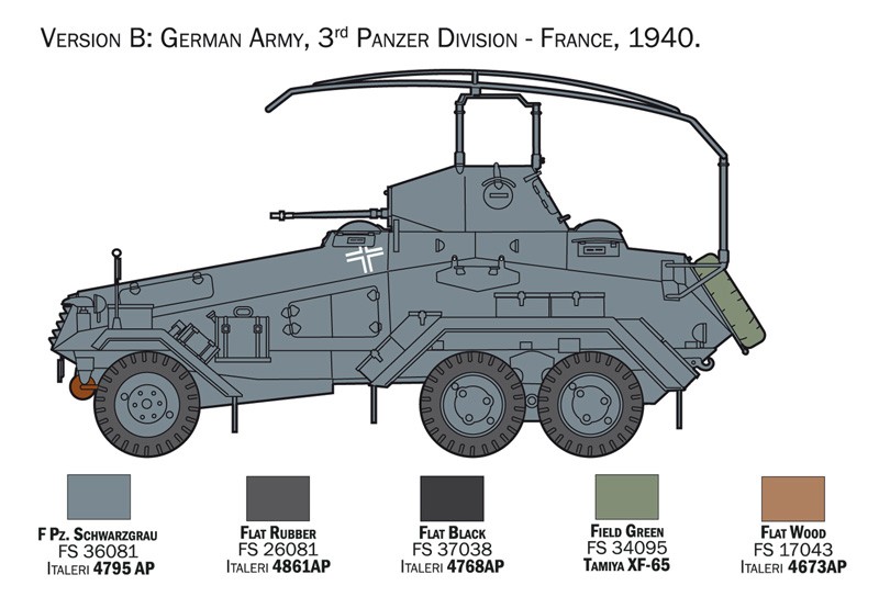 ITALERI 6433 1/35 Sd. Kfz. 232 6 Rad. ASKERİ KARA ARACI MAKETİ