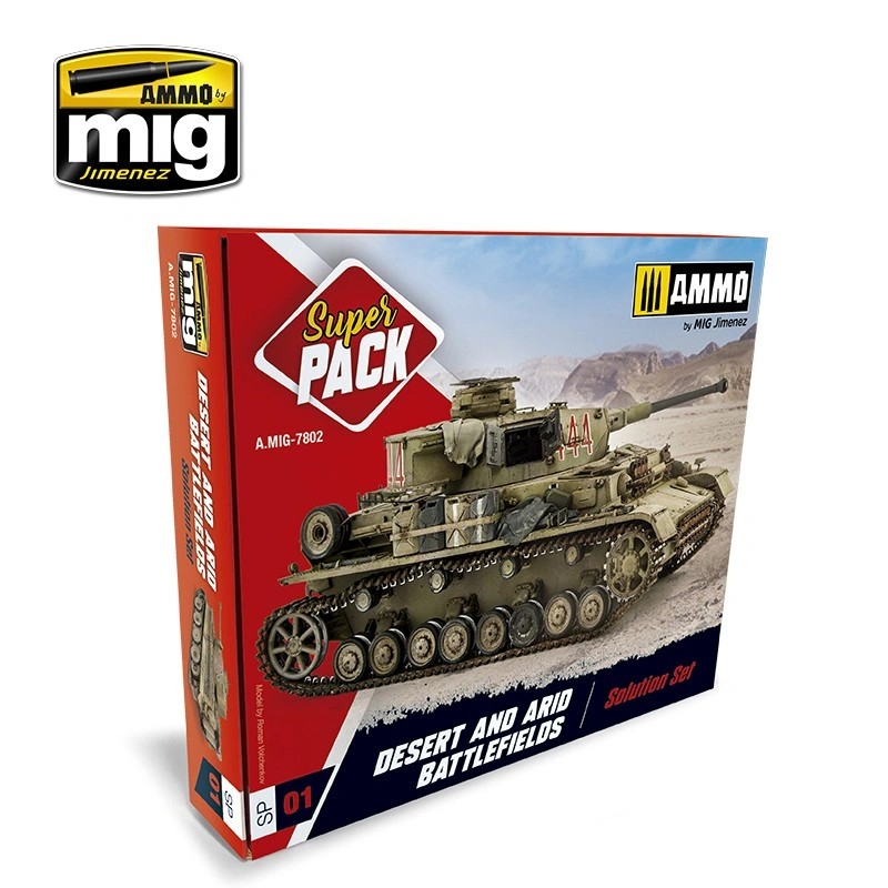 AMMO MIG 7802 SUPER PACK DESERT & ARID BATTLEFIELDS ÇÖL VE KURAK SAVAŞ ALANLARI ESKİTME SETİ