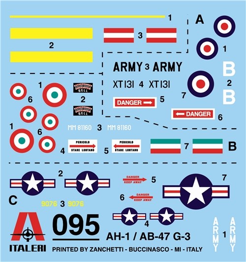 ITALERI 0095 1/72 AH.1 / AB-47 ASKERİ HELİKOPTER MAKETİ