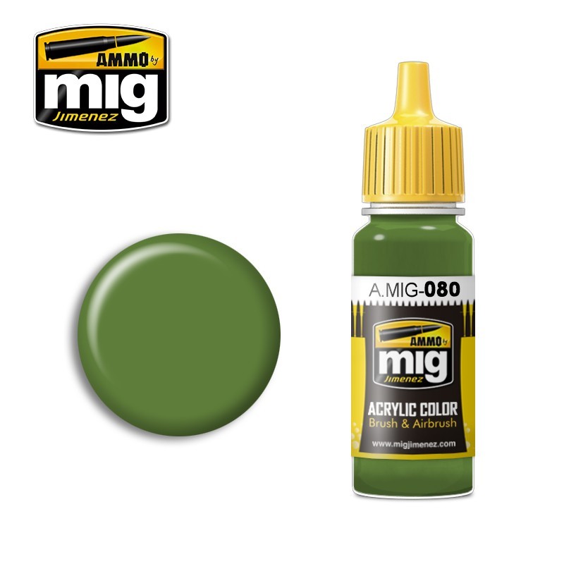 AMMO MIG 0080 BRIGHT GREEN AMT-4 MAKET BOYASI