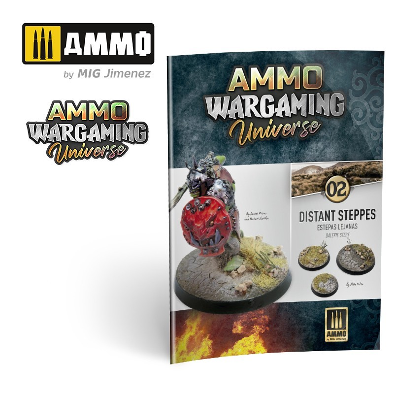 AMMO MIG 6921 WARGAMING UNIVERSE Book 02 Distant Steppes - UZAK STEPLER ZEMİN YAPIM TEKNİKLERİ KİTABI