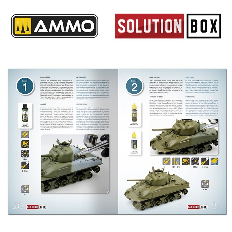 AMMO MIG 6528 How to Paint WWII USA ETO VEHICLES SOLUTION BOOK - WW2 AMERİKAN AVRUPA CEPHESİ ARAÇLARI BOYAMA TEKNİKLERİ KİTABI