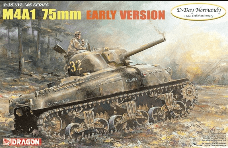 DRAGON 6701 1/35 M4A1 75mm EARLY VERSION İKİNCİ DÜNYA SAVAŞI AMERİKAN TANKI MAKETİ