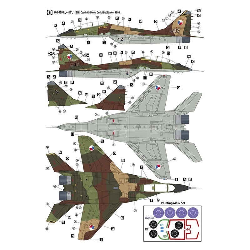 HOBBY 2000 48026 1/48 MiG-29UB Czech & Slovak Air Force Savaş Uçağı Maketi