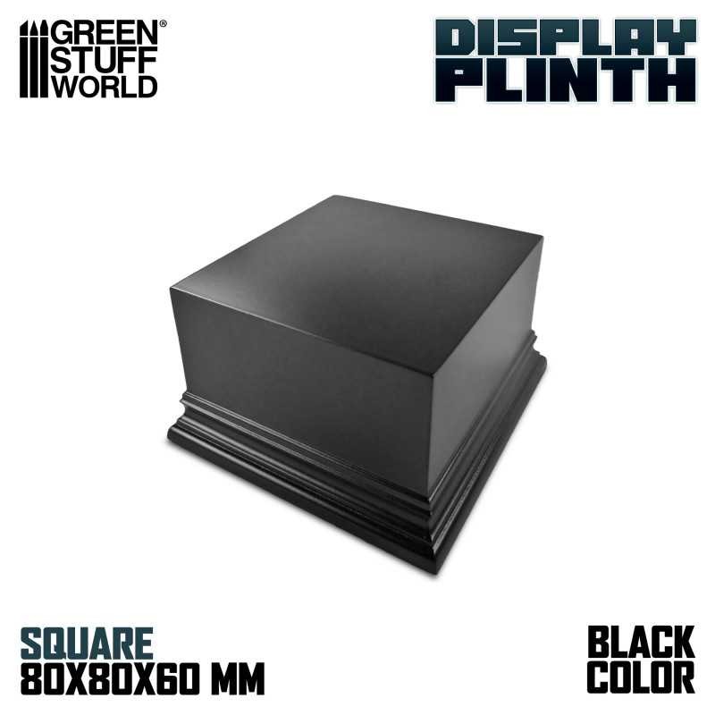 GREEN STUFF WORLD 2706 Square Top Display Plinth 8x8 cm Black - Siyah Büst Altlığı