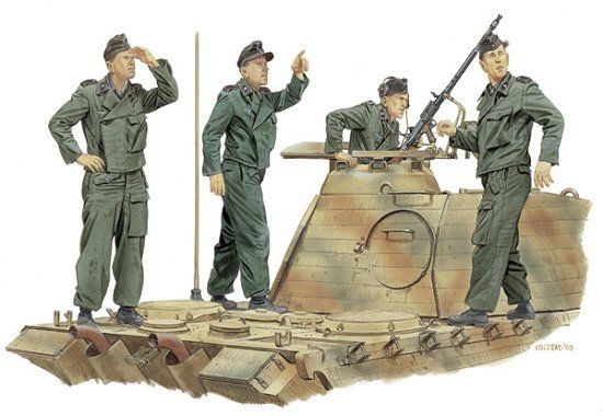 DRAGON 6191 1/35 "ACHTUNG-JABO!" PANZER CREW (FRANCE 1944) İKİNCİ DÜNYA SAVAŞI ALMAN ASKERLERİ FİGÜR MAKETİ