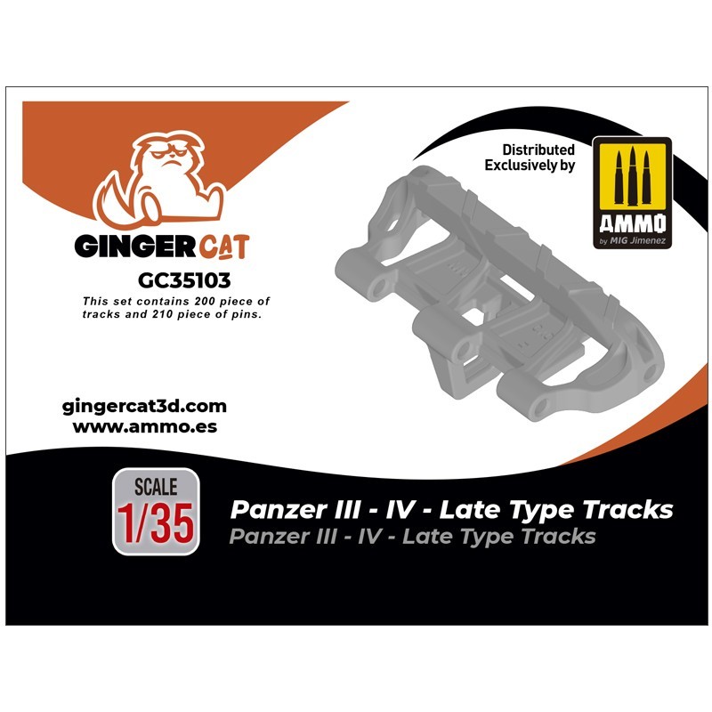 Ginger Cat 35103 1/35 Panzer III - IV - Late Type Tracks Reçine Palet Seti