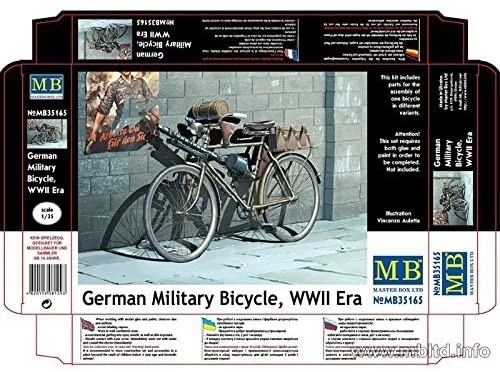 MASTER BOX 1/35 35165  "GERMAN MILITARY BICYCLE, WWII ERA" BİSİKLET MAKETİ