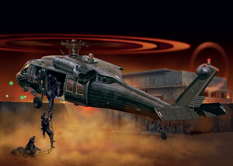 ITALERI 1328 1/72 UH - 60 Black Hawk "Night Raid" ASKERİ ÇOK MAKSATLI HELİKOPTER MAKETİ