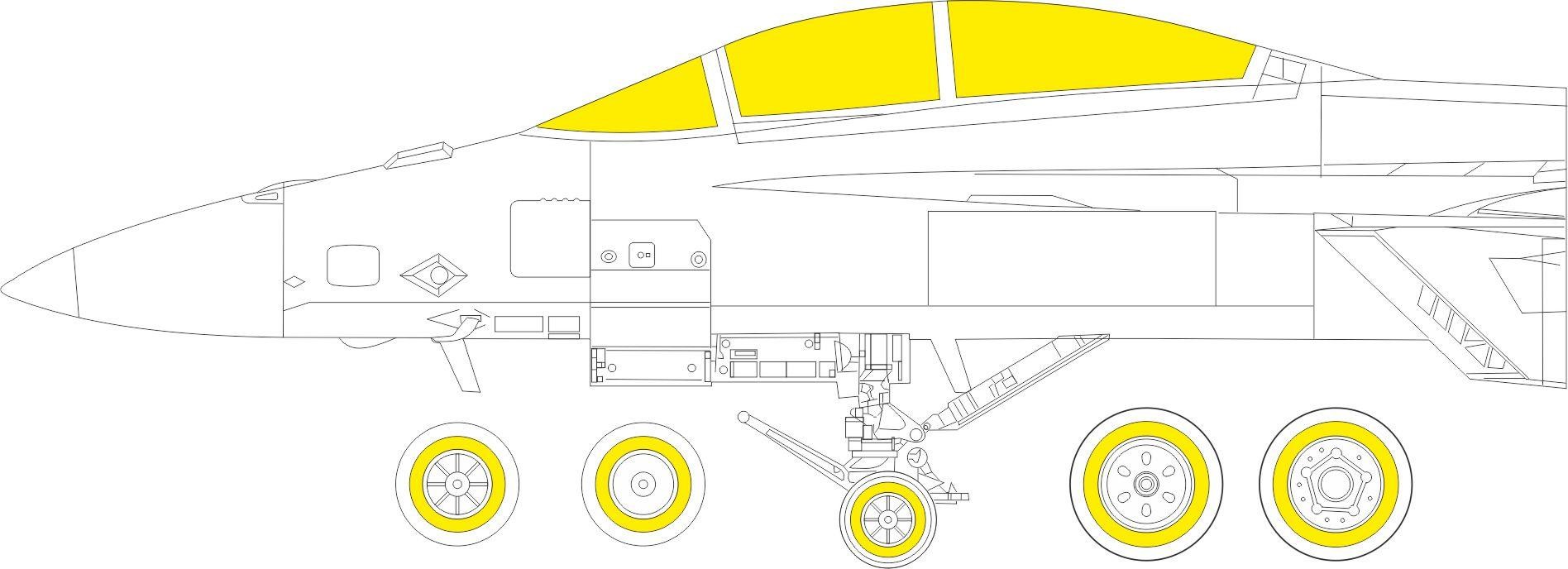 EDUARD EX877 1/48 EA-18G TFace İKİ TARAFLI KOLAY MASKELEME SETİ