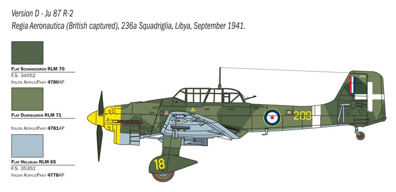 ITALERI 2769 1/48 JU 87 B-2/R-2 "PICCHIATELLO" ASKERİ UÇAK MAKETİ