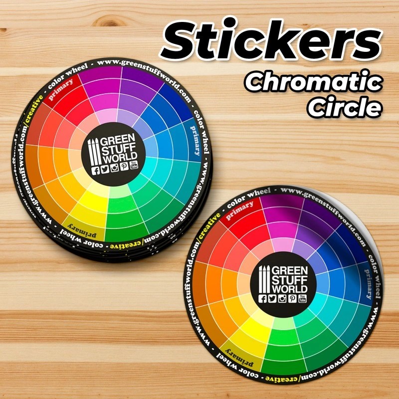 GREEN STUFF WORLD Color Wheel Sticker - RENK KARTELASI