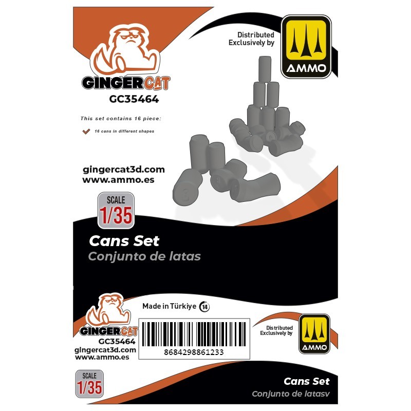 Ginger Cat 35464 1/35 Cans (16pcs) Reçine Detay Seti