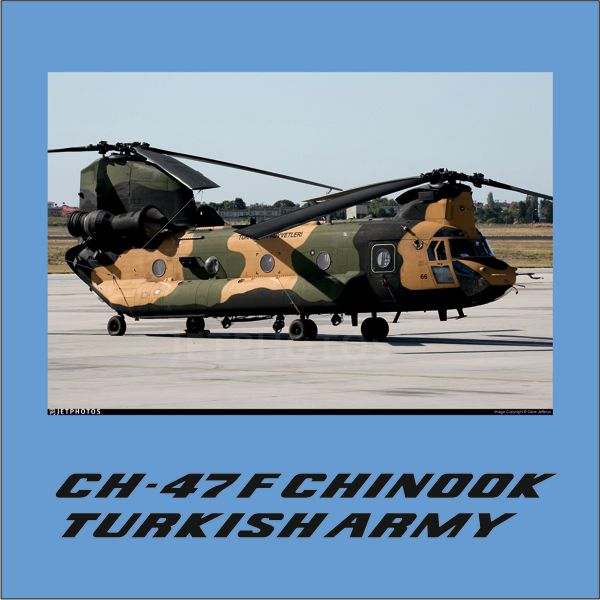 BABİBİ MODEL DBT - 01354 1/48 CH-47F CHINOOK TÜRK KARA KUVVETLERİ DEKAL SETİ