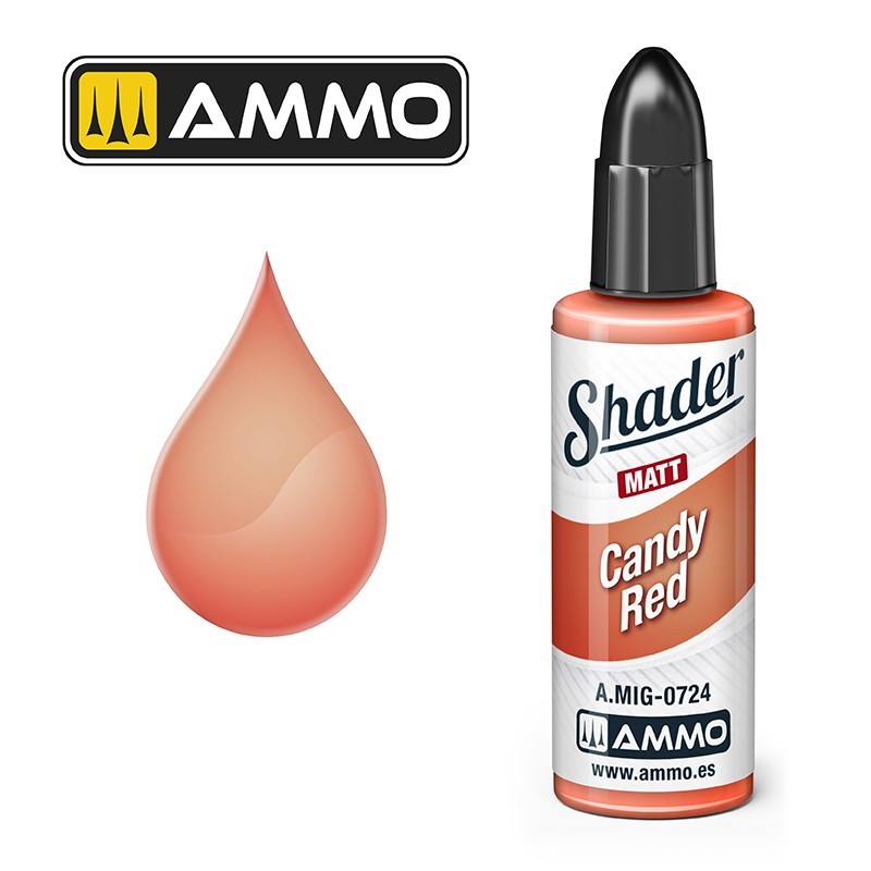 AMMO MIG 0724 MATT SHADER Candy Red GÖLGELEME EFEKT BOYASI