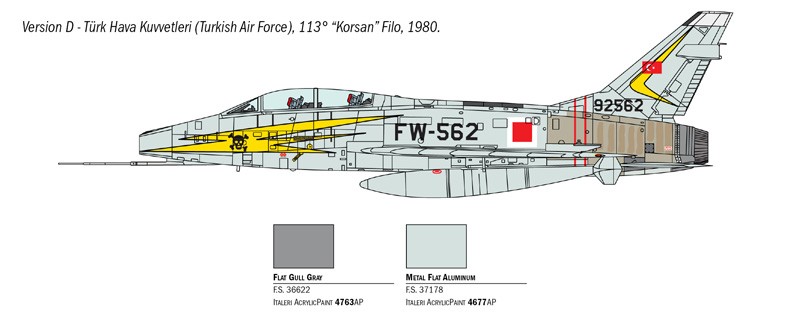 ITALERI 1398 1/72 F-100F SUPER SABRE SAVAŞ UÇAĞI MAKETİ