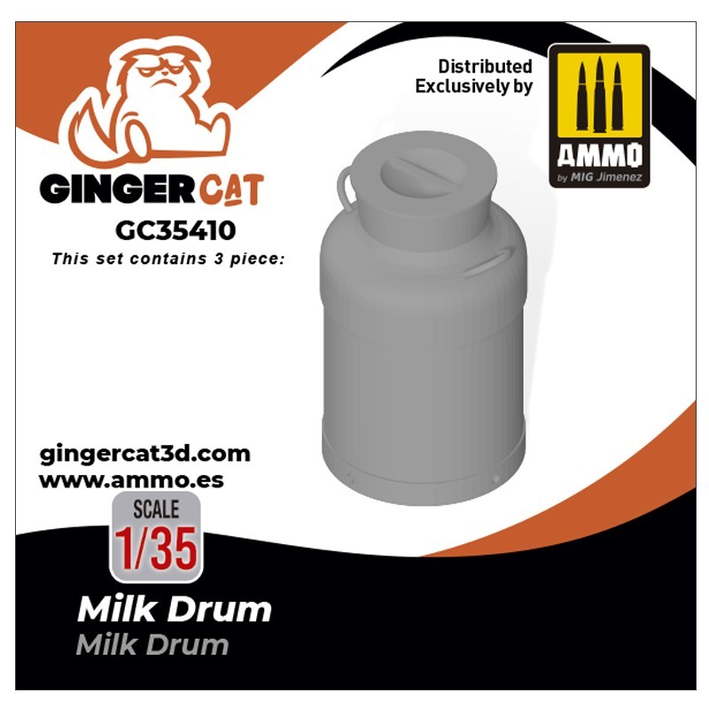 Ginger Cat 35410 1/35 Milk Drum (3pcs) Reçine Detay Seti