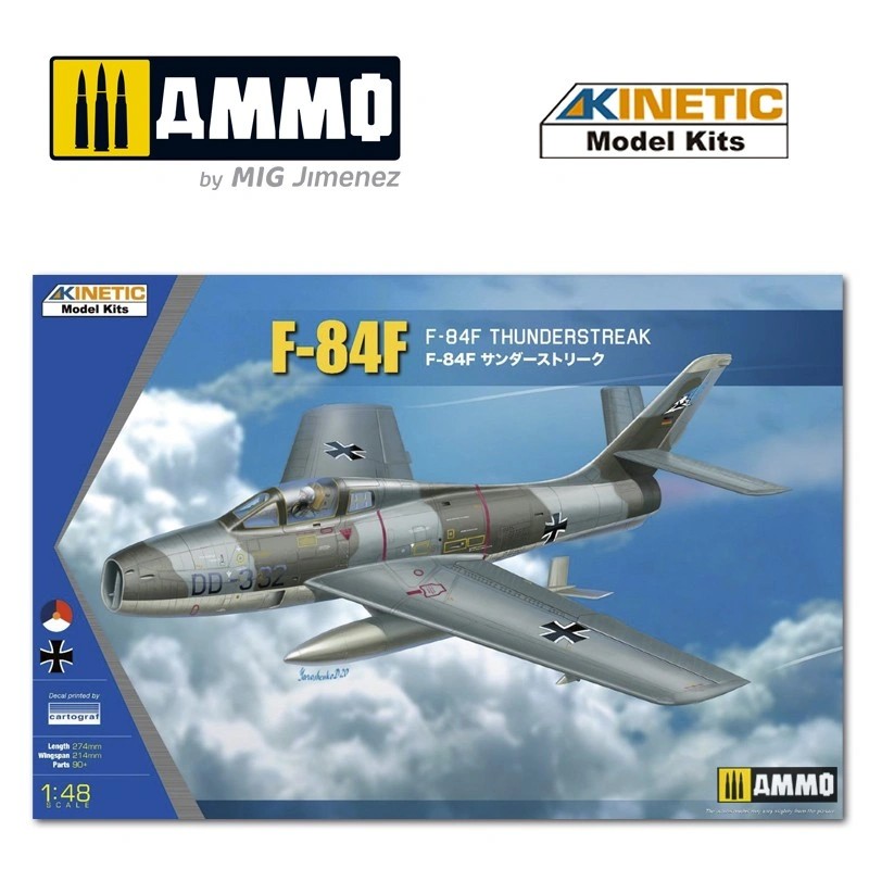 KINETIC MODEL 48068 1/48 F-84F Thunderstreak Savaş Uçağı Maketi