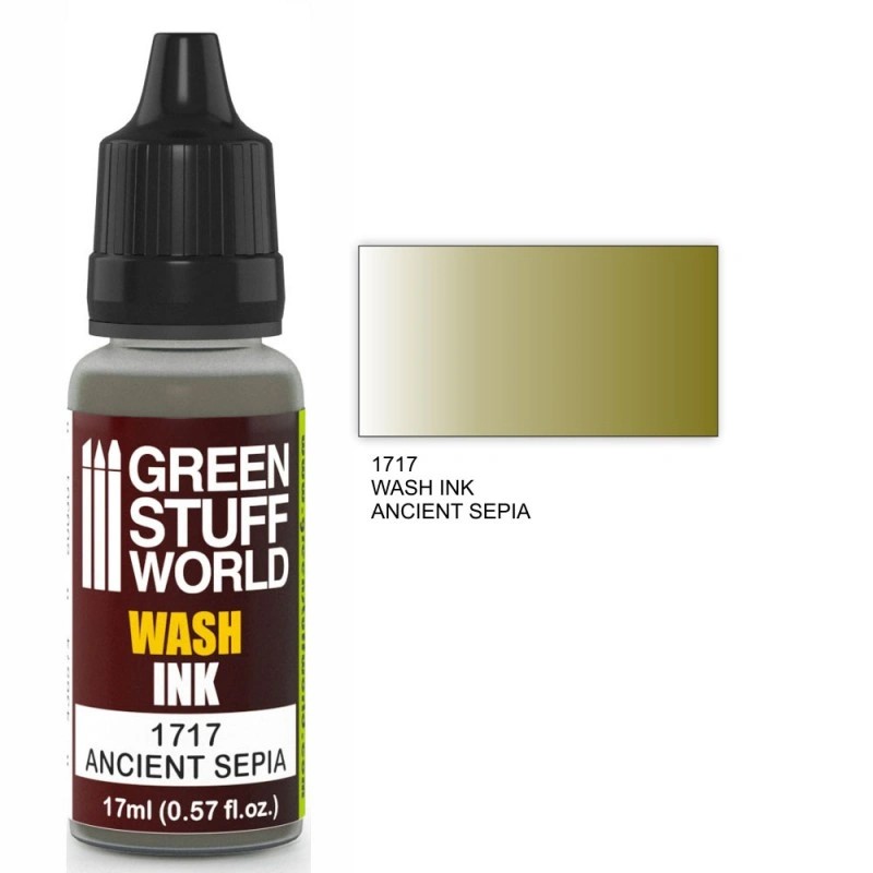 GREEN STUFF WORLD 1717 Wash Ink ANCIENT SEPIA - YIKAMA EFEKTİ BOYASI