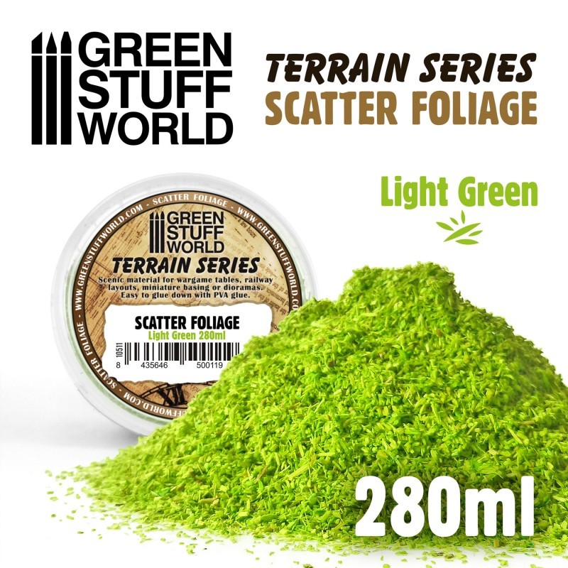 GREEN STUFF WORLD 10511 Scatter Foliage - Light Green - 280 ml