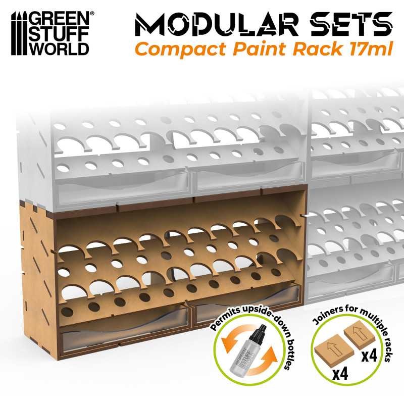 GREEN STUFF WORLD 14172 Vertical Paint Organizer 17ml COMPACT - 2 ÇEKMECELİ 20'lu BOYA STANDI 17 ML