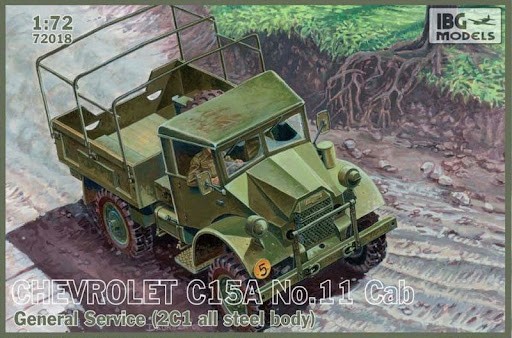 IBG MODELS 1/72 CHEVROLET C15A NO.11 CAB GENERAL SERVICE (2C1 ALL STEEL BODY) İKİNCİ DÜNYA SAVAŞI İNGİLİZ ASKERİ ARACI MAKETİ