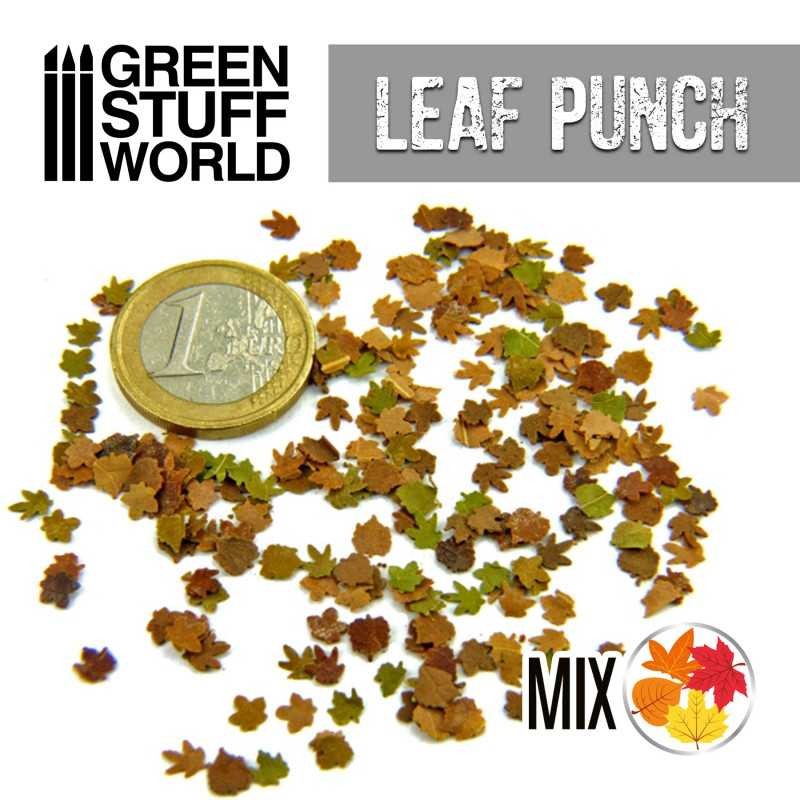 GREEN STUFF WORLD 1300 Miniature Leaf Punch GREY - KARIŞIK YAPRAK ZIMBASI