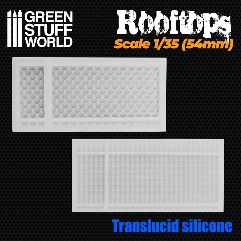 GREEN STUFF WORLD 2326 Silicone Molds Rooftops 1/35 (54mm) - Çatı Silikon Kalıp 1/35