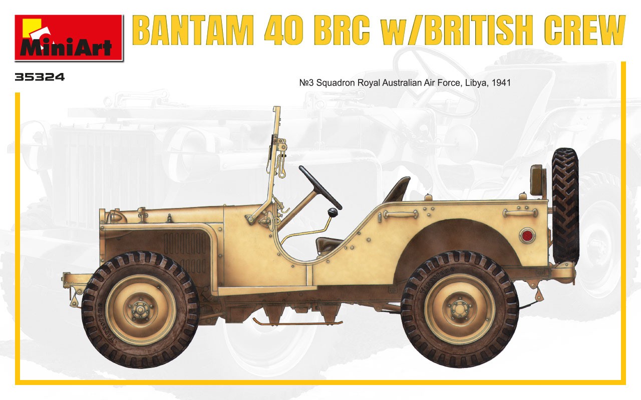 MiniArt 35324 1/35 İngiliz Mürettebatı ile Bantam 40 Brc - Özel Üretim