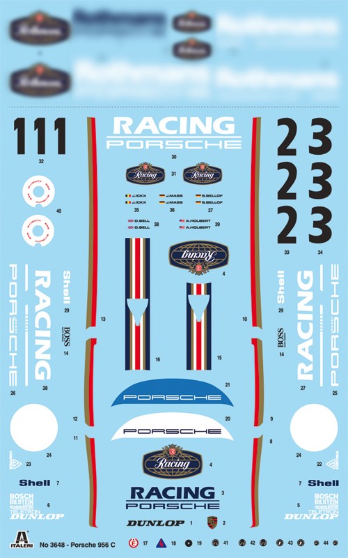 ITALERI 3648 1/24 PORSCHE 956 ARABA MAKETİ