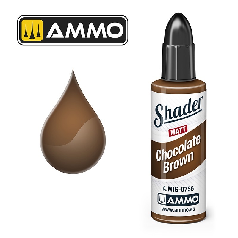 AMMO MIG 0756 MATT SHADER Chocolate Brown GÖLGELEME EFEKT BOYASI