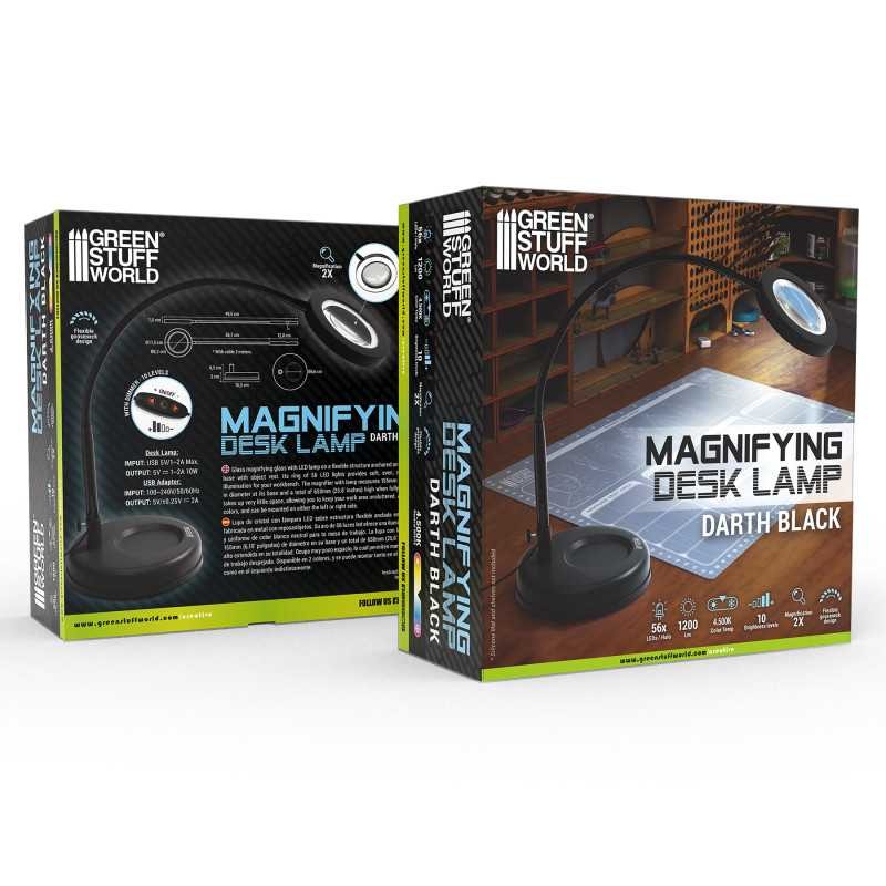GREEN STUFF WORLD 5594 Magnifying Desk Lamp Darth Black - BÜYÜTEÇLİ MASAÜSTÜ LED LAMBA SİYAH