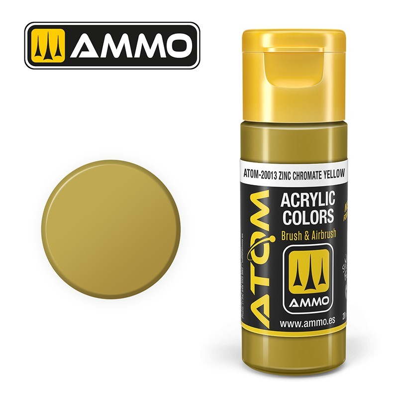 AMMO MIG ATOM 20013 Zinc Chromate Yellow AKRİLİK MAKET BOYASI