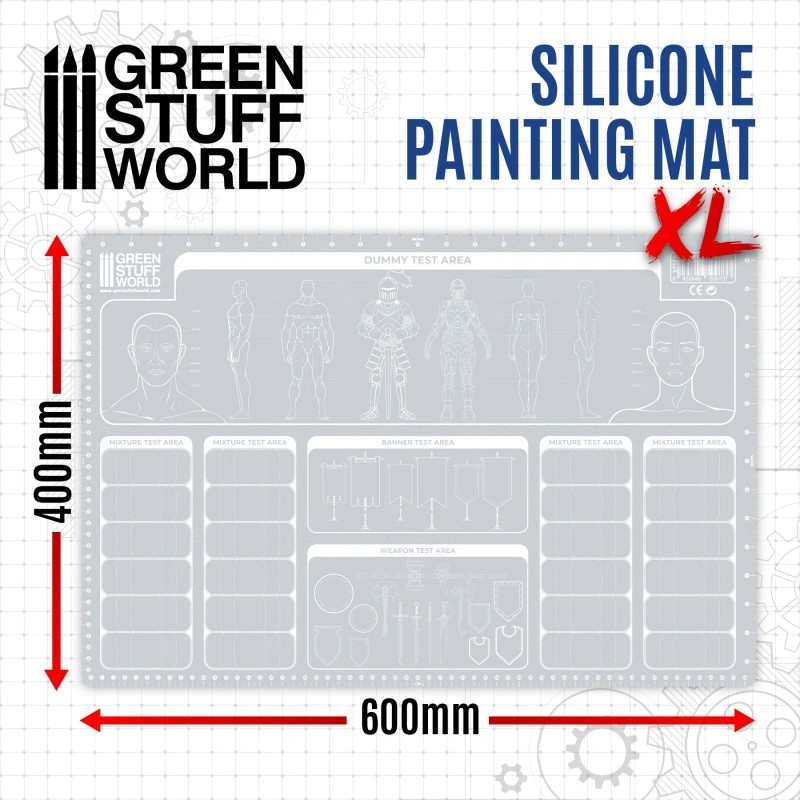 GREEN STUFF WORLD 2713 Silicone Painting Mat 600x400mm