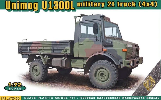 ACE MODEL 72450 1/72 UNIMOG U1300L MILITARY 2T TRUCK (4X4) ASKERİ KAMYON MAKETİ