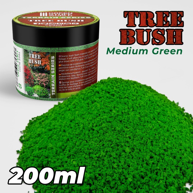 GREEN STUFF WORLD 11184 Tree Bush Clump Foliage - Medium Green - 200ml
