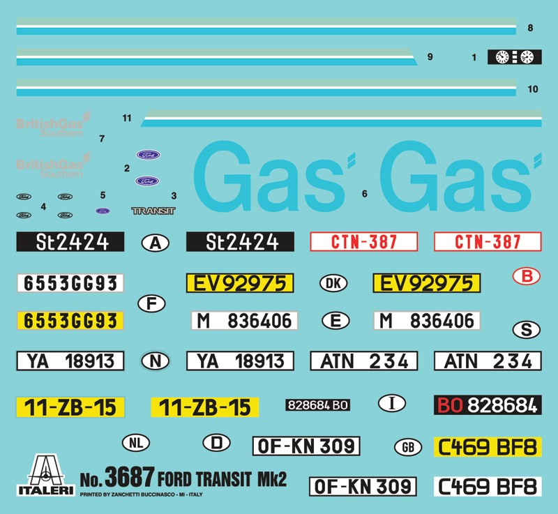 ITALERI 3687 1/24 FORD TRANSIT MK2 KAMYONET MAKETİ