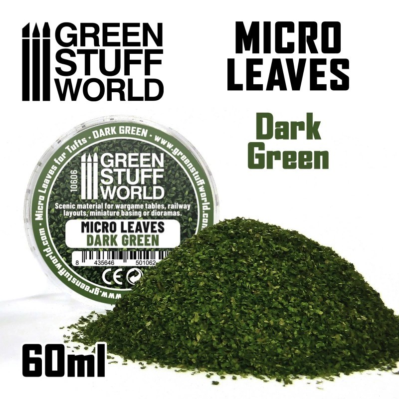 GREEN STUFF WORLD 10606 Micro Leaves - Dark Green Mix