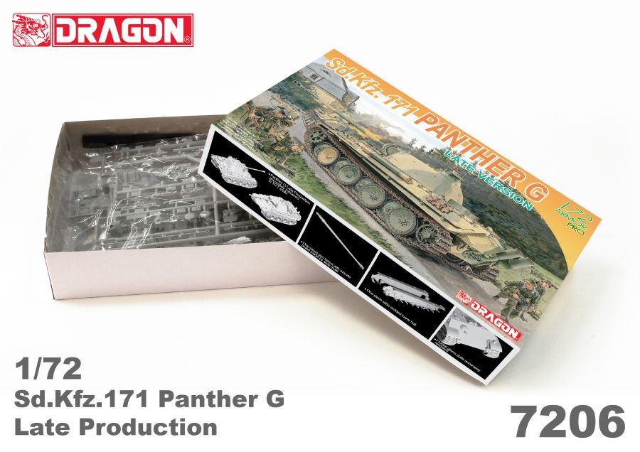 DRAGON 7206 1/72 Sd.Kfz.171 PANTHER G LATE VERION İKİNCİ DÜNYA SAVAŞI ALMAN TANK MAKETİ