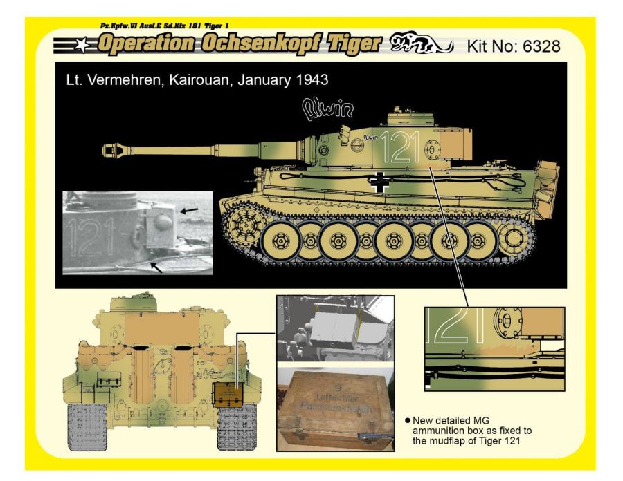 DRAGON 6328 1/35 Pz.Kpfw.VI Ausf.E Sd.Kfz.181 TIGER I "OPERATION OCHSENKOPF TIGER" (SMART KIT) İKİNCİ DÜNYA SAVAŞI ALMAN TANK MAKETİ