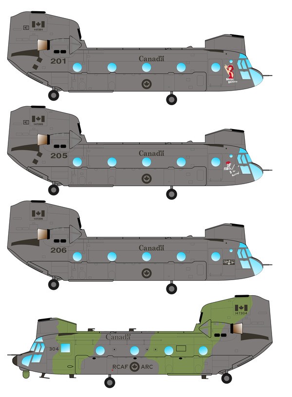 CARACAL MODELS 48148 1/48 CH-47 Chinook ASKERİ HELİKOPTER MAKETİ İÇİN DEKAL SETİ