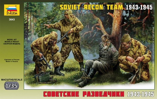 ZVEZDA 3643 1/35 SOVIET RECON TEAM 1943 - 1945