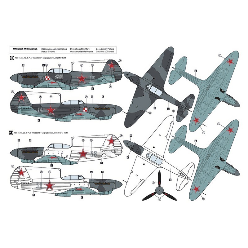 HOBBY 2000 48033 1/48 Yak-1b 1. PLM Warszawa 1944-45 Savaş Uçağı Maketi